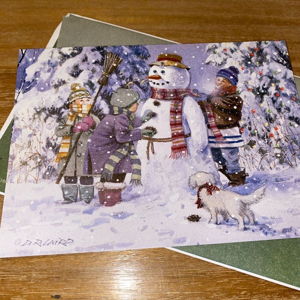 Habitat Hope Greeting Collection Children & Snowman Holiday Christmas Card
